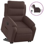 vidaXL Fauteuil inclinable électrique marron foncé tissu
