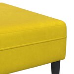 vidaXL Canapé avec coussin 3 Pièces Jaune Velours