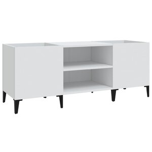 vidaXL Armoire à disques blanc 121x38x48 cm bois d'ingénierie