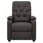 vidaXL Fauteuil Gris foncé Tissu