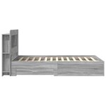 vidaXL Cadre de lit avec rangement Sonoma gris 120 x 190 cm