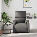 vidaXL Fauteuil de massage inclinable Gris Similicuir