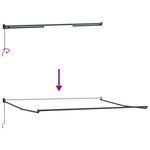 vidaXL Auvent manuel rétractable bordeaux 400x300 cm