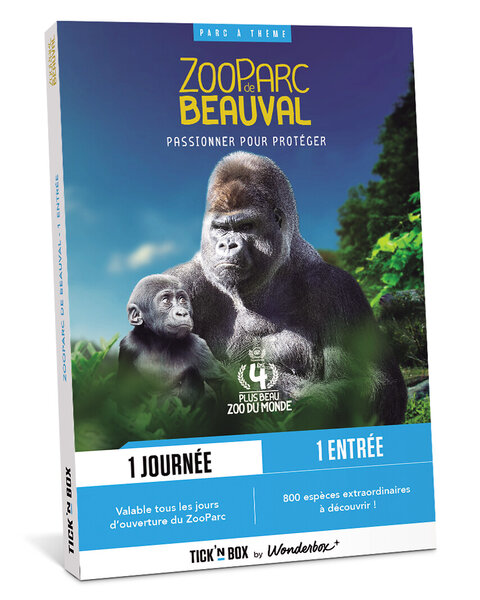 Coffret cadeau - ticketbox - zooparc de beauval - 1 entrée adulte