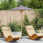 vidaXL Parasol de jardin gris foncé 150x210 cm en bambou