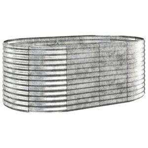 vidaXL Lit surélevé de jardin Acier galvanisé Argenté