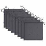 vidaXL Chaises de jardin empilables avec coussins lot de 8 Teck solide