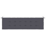 vidaXL Coussin de banc de jardin anthracite 180x50x3 cm tissu oxford