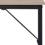 Bureau table poste de travail petite taille 100 x 50 x 75 cm pour bureau salon chambre assemblage simple métal style industriel gris 2_0004681