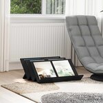 vidaXL Étagère à magazines avec étagère Chêne noir 65 x 53 x 28 5 cm