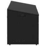 vidaXL Boîte de rangement de jardin noir 110x50x58 cm résine tressée