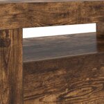 vidaXL Meuble TV avec lumières LED Chêne fumé 120x35x40 cm