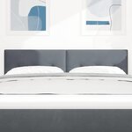 vidaXL Tête de lit avec tête de lit Gris foncé 160 cm Cuir synthétique