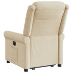vidaXL Fauteuil inclinable Crème Tissu