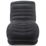 Intex chaise longue grande gonflable noir similicuir
