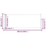 vidaXL Auvent latéral rétractable de patio 180x500 cm Gris