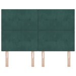 Tête de lit LED vidaXL Vert foncé 80 cm Velours