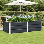 vidaXL Jardinière Anthracite 160 x 80 x 45 cm Acier