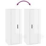 vidaXL Ensemble de meubles TV 7 Pièces Blanc brillant Bois d'ingénierie