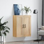 vidaXL Armoire murale chêne sonoma 69 5x34x90 cm bois d'ingénierie