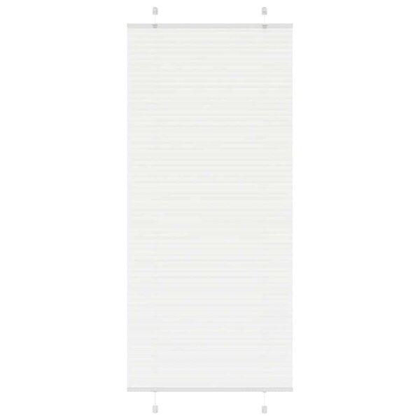 vidaXL Store plissé blanc 90x200 cm largeur du tissu 89 4 cm polyester