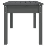 vidaXL Banc de jardin gris 109x44x45 cm bois massif de pin