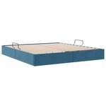 vidaXL Cadre de lit ottoman Bleu foncé 180 x 200 cm Velours