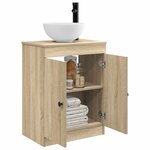 vidaXL Meuble de salle de bain avec évier Chêne Sonoma 54 x 35 x 83 cm
