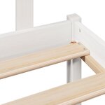 vidaXL Lit bibliothèque sans matelas blanc 120x190 cm bois pin massif