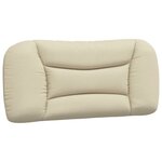 vidaXL Coussin de tête de lit crème 90 cm tissu