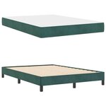 vidaXL Lit à ressorts avec matelas Vert foncé 160 x 210 cm tissu