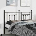 vidaXL Tête de lit métal noir 135 cm