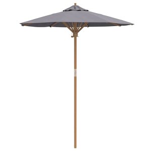 vidaXL Parasol de jardin Gris foncé 180 x 180 x 230 cm Bambou