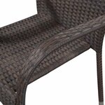vidaXL Chaises empilables d'extérieur lot de 6 Résine tressée Marron