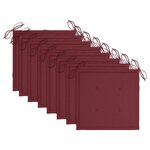vidaXL Chaises de jardin 8 Pièces avec coussins Bois d'acacia solide