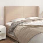vidaXL Tête de lit avec oreilles Cappuccino 163x23x118/128 cm