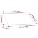 vidaXL Auvent rétractable crème 350x150 m tissu et acier