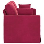 vidaXL Canapé Bordeaux 158 x 78 x 80 cm Velours