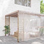 vidaXL Bâche avec œillets Transparent 10 x 10 m Polyéthylène