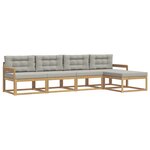 vidaXL Ensemble de canapés d'extérieur 4 pc Blanc et gris clair