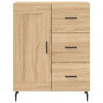 vidaXL Buffet haut Chêne sonoma 69 5x34x180 cm Bois d'ingénierie