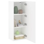vidaXL Meuble TV mural blanc 40 5x30x102 cm bois d'ingénierie