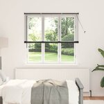 vidaXL Store de Fenêtre avec des rideaux Autre Noir 80 x 130 cm Aluminium