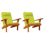 vidaXL avec oreiller 2 Pièces Vert vif