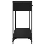 vidaXL Table console noir 75x34 5x75 cm bois d'ingénierie