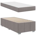 vidaXL Cadre de lit avec matelas Taupe 120 x 190 cm tissu