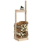 vidaXL Porte-bûches 33 5x30x110 cm Bois massif de pin