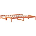 vidaXL Lit de jour et lit gigogne sans matelas cire marron 80x200 cm