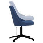 vidaXL Chaise pivotante de salle à manger Bleu Tissu