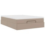 VidaXL Cadre de lit ottoman et matelas cappuccino 140x190cm similicuir